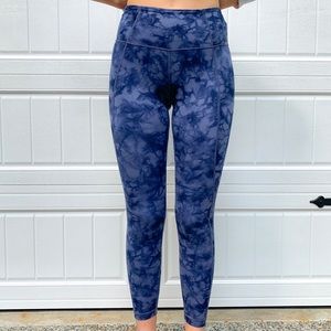 Athleta purple tie dye leggings